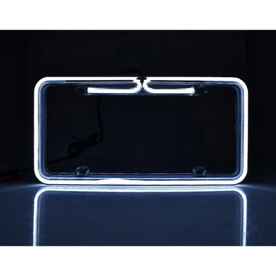 Universal 12V LED Light Car Front Rear License Plate Cover Frame Lamp Screw - Image 1 of 4