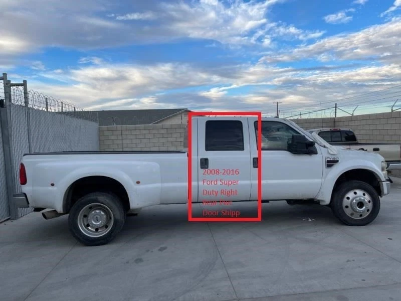 USADO 08 F450 Super Duty PUERTA TRASERA DERECHA PWR BLANCA SE ADAPTA 08-16 Enviado SIN ÓXIDO  Foto 1 de 4