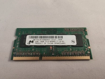Micron 2GB DDR3 PC3-8500S 1066MHz SO-DIMM Laptop RAM Memory MT8JSF25664HZ-1G1D1 - Image 1 of 2