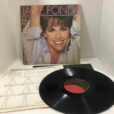 Jane Fonda Prime Time Workout 1984 With Booklet 12" Vinyl LP Record Album Foto 1 de 4