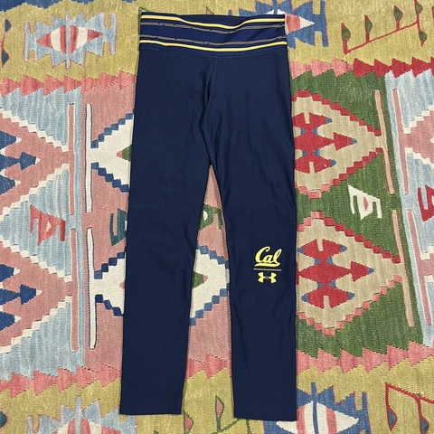 Under Armour Cal Bears Blue Running Leggings Compression Pants Women’s Small Cover