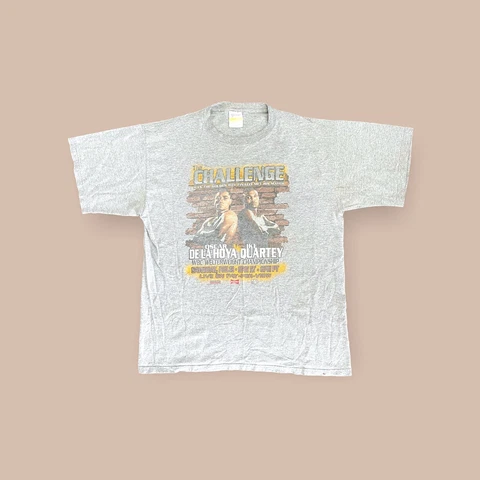 Vintage 90s Oscar De La Hoya Ike Quartey WBC Championship Fight Tee PPV Shirt XL Cover