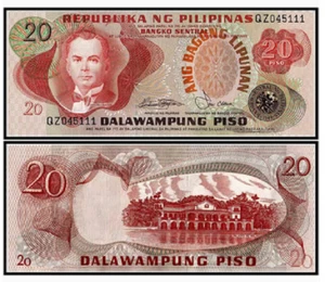 1978 Philippines 20 Piso Pesos P-162 b New UNC Banknote - Picture 1 of 2
