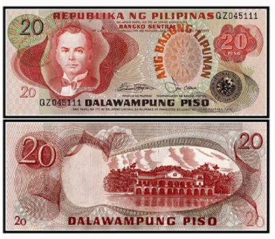 1978 Philippines 20 Piso Pesos P-162 b New UNC Banknote - Image 1 of 2