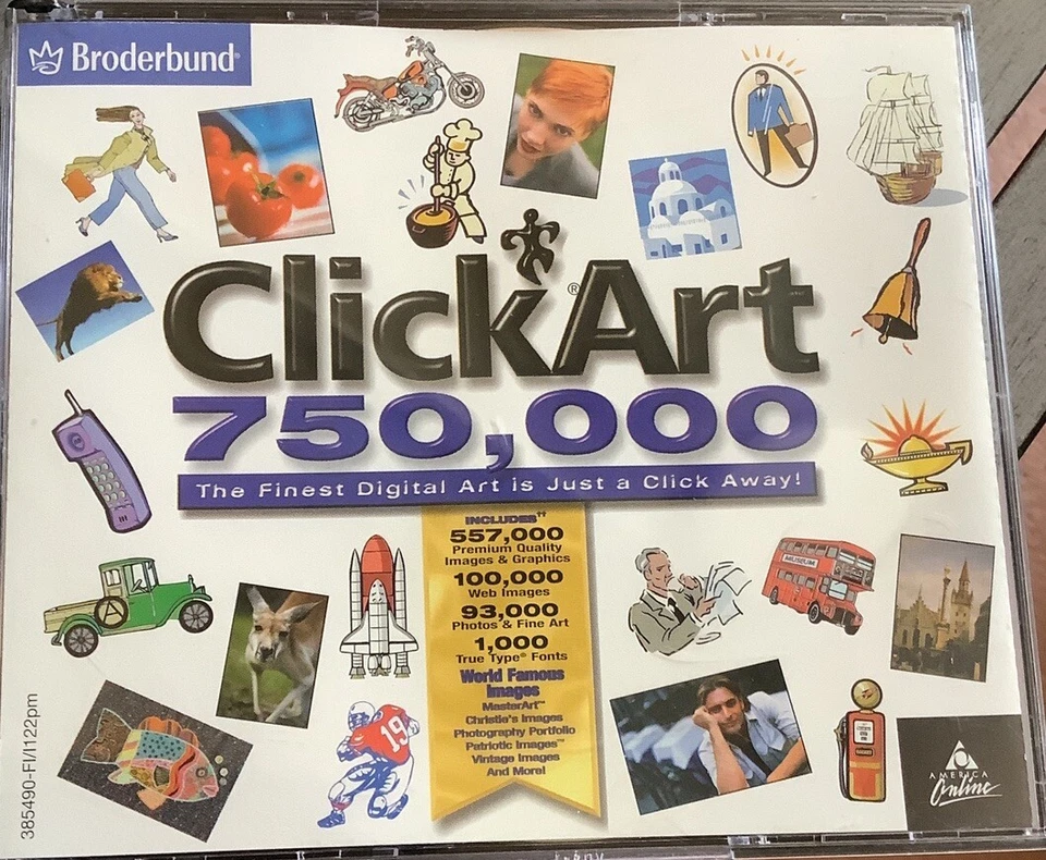Click Art 750,000 PC CD ROM-VERY RARE & Finest Digital Art Is Just A Click Away - Image 1 of 4