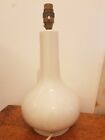 Original Vintage Casa Pupo Large White Gourd Shaped Ceramic Table Lamps C1960s