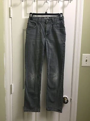 男孩浅灰色痛苦 P.S. Aeropostale 牛仔裤 12 码 — 第 1/4 张图片