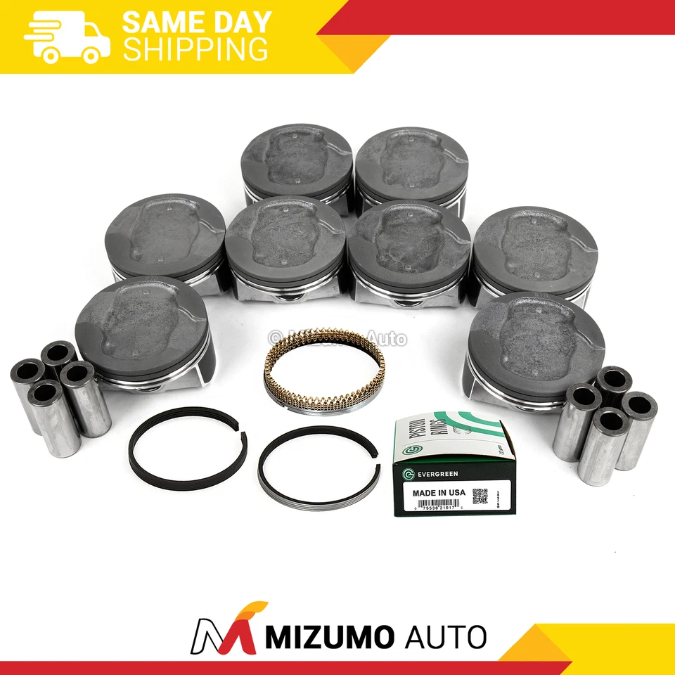 Pistons w/ Rings fit 08-11 Dodge Chrysler Mitsubishi 4.7L SOHC 16V - Image 1 of 4