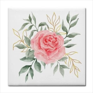 Pink Rose Art Back Splash Border Backsplash Craft Decorative Ceramic Tile - Picture 1 of 2