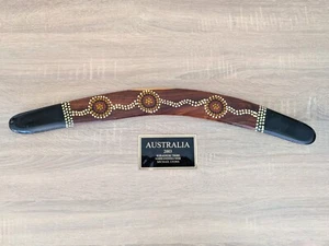Australian Aboriginal Boomerang Three Towns Circles Dots Michael Lyons Wiradjuri - Picture 1 of 19