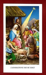 HEILIGER - JESUS DIE ANBETUNG DER MAGIER HEILIGE KARTE - FROMMES BILD - Heiligenbild  - Bild 1 von 1