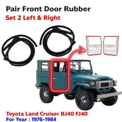 Weatherstrip Rubber Front Door Seal Fits Toyota Land Cruiser FJ40 FJ45 1976-84 Foto 1 de 4
