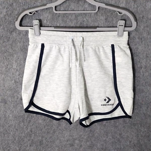 Converse Girls Shorts XL Retro Heather Gray Drawstring Athleisure Lounge Gym - Picture 1 of 13