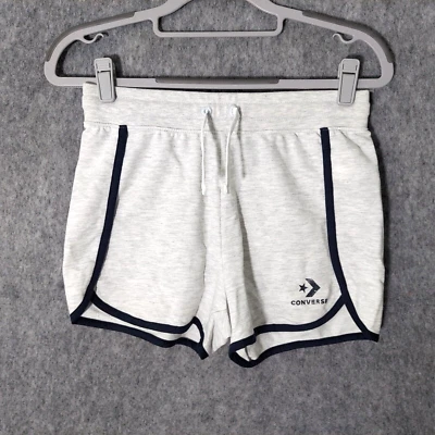Pantalones Cortos Converse Niñas XL Retro Gris Jaspeado Cordón Atletismo Salón Gimnasio Foto 1 de 4