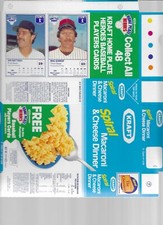 1987 KRAFT HOME PLATE HEROES MATTINGLY/SCHMIDT NEVER USED BOX PANEL