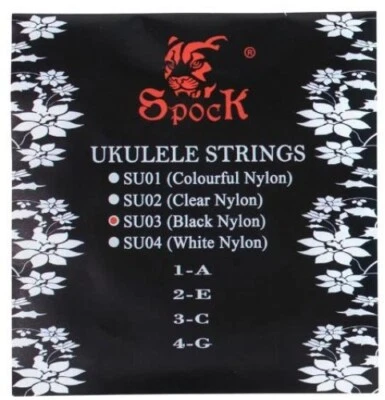 Black Nylon Ukulele Uke strings Full set GCEA Soprano Concert