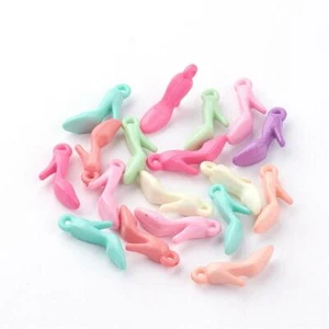 50 Shoe charms random mixed acrylic US Seller 969 - Picture 1 of 3