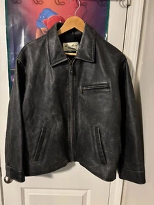 Eddie Bauer Women's Motorcycle Jacket Size L Black Long Sleeve Collared Full Zip - Picture 1 of 6