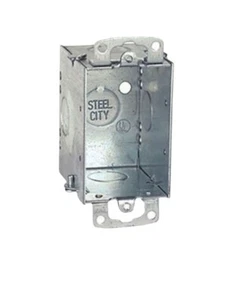 3x2 Switch Box, Gangable, Steel, 2-3/4 in. D, - Picture 1 of 2