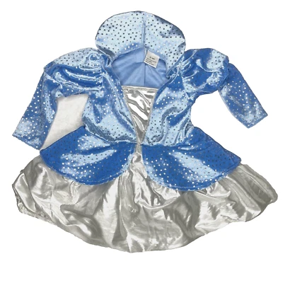 Vestido fantasia princesa azul bebê Cinderela 12 18 meses adereço de fotografia infantil - Imagem 1 de 4