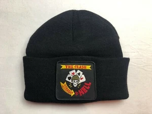 The Clash 'Straight to Hell'  Licensed Patch Black Knit New Beanie - Bild 1 von 2