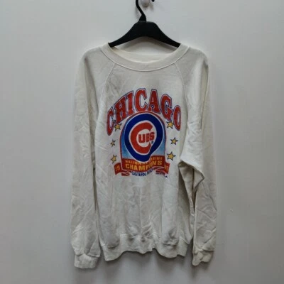 Sudadera Jersey Chicago Cubs 1989 Hanes Vintage Blanca Talla XL Hecha en EE. UU. Foto 1 de 4