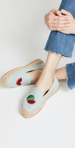 Soludos Chambray Watermelon Smoking Slippers Size 9 - Picture 1 of 9