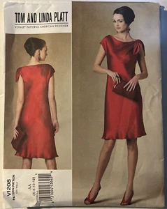 UNCUT Vogue Sewing Pattern V1208 Dress Women's Tom-Linda Platt Design Size 6-12 - Picture 1 of 2