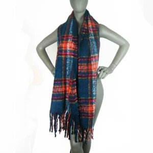 "Nueva sin etiquetas bufanda Renee's NYC XL ancho, cuadros, rectangular poliéster, súper suave, 22""x84" - Imagen 1 de 6