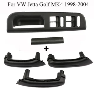 Black Interior Door Grab Handle Cover Switch Bezel For 98-04 VW Jetta Golf MK4 - Picture 1 of 12