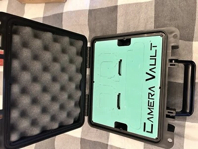 Camera Vault Case with Padded Dividers for Go Pro Camera, Drone, Equipment - New - Image 1 of 4