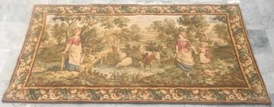 Vintage Tapestry,Stunning French Tapestry Pictorial Tapestry Home Decor 3x6ft - Image 1 of 4