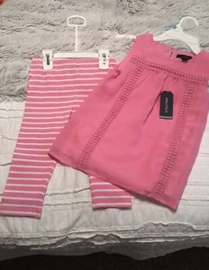 NWT Nautica Outfit Girls Pants & Top Size 5 - Picture 1 of 4