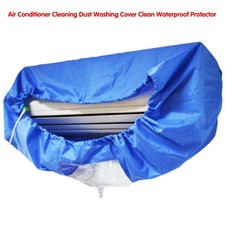 Blue Air Conditioner Cleaning Dust Washing Cover Clean Waterproof Protector GW