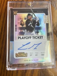 2021 panini contenders Optic baseball Playoff Ticket Luis Gonzalez Auto 3/18 - Picture 1 of 3