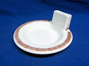 O.P. CO. SYRACUSE PORZELLAN SCHALE / ASCHENBECHER ZAHNSTOCHER / STREICHHOLZHALTER 18 KARAT GOLD - Bild 1 von 7