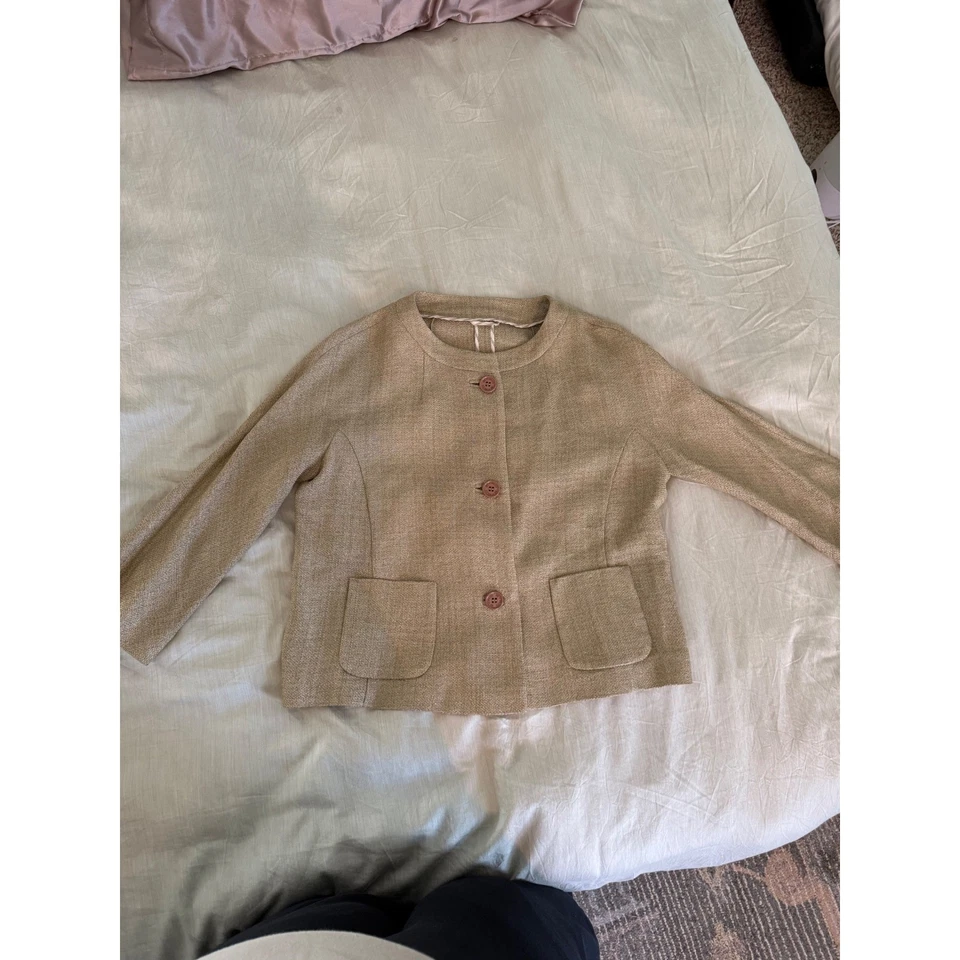 Chaqueta tejida texturizada metálica Etro Milano IT 46 (US 10-12) Hecha en Italia Foto 1 de 4