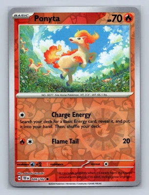 SV05: Temporal Forces #026/162 Ponyta Reverse Holo - Image 1 of 2
