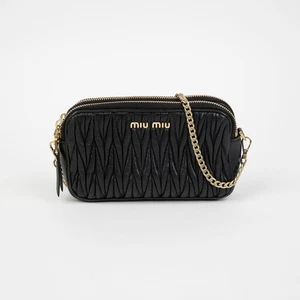 Miu Miu 5BP045 Double Zipper Materasse Shoulder Crossbody Bag 148618301 - Picture 1 of 10