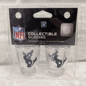 Houston Texans NFL 2-Pack Shot Glasses Set 1.75 oz Glass Boelter Brands Licensed - Picture 1 of 2
