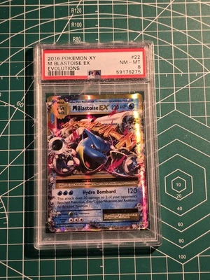 Pokemon Mega Blastoise EX 22/108 Evolutions PSA 8 NM-MT - Image 1 of 2