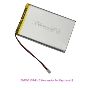 Batería Li Recargable 3.7V 4000mAh 14.8Wh 606090 Para Teclado Llavero k2 - Imagen 1 de 5