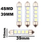 FIT VAUXHALL CAR 39MM 4SMD LED C5W CANBUS ERROR FREE WHITE LIGHT FESTOON BULB