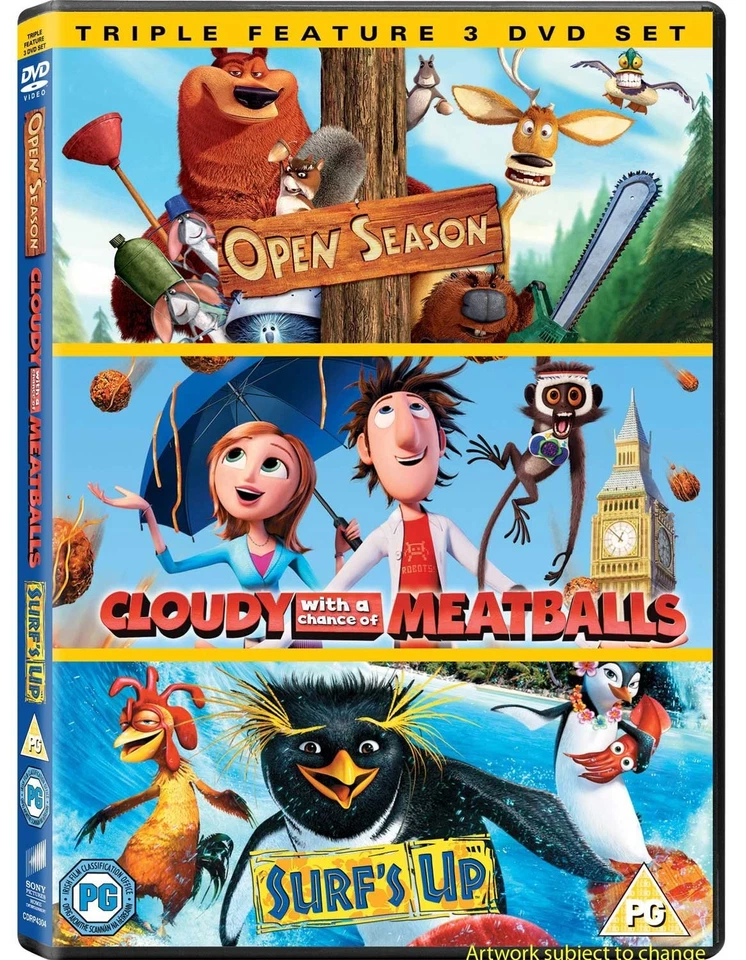 Cloudy With a Chance of Meatballs / Open Season / Surf's Up (DVD) (US IMPORT) - Image 1 of 1
