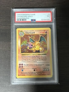 New Cert PSA 7 Base Set English Shadowless Charizard Near Mint - Picture 1 of 2