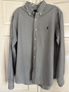 Polo Ralph Lauren Hemd Herren XL Custom Fit Button Down Langarm Kariert Kariert - Bild 1 von 2