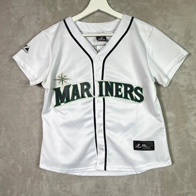 Camiseta Seattle Mariners feminina vintage média majestosa beisebol da liga principal de beisebol Ken Griffy 24 - Imagem 1 de 4