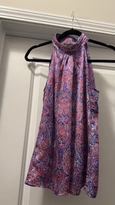 Outback Red Size S Women's Blouse Tank Top Shirt Paisley Print Sleeveless - Picture 1 of 7