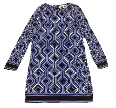 Vestido vaino para mujer MICHAEL KORS azul manga larga cuello redondo negocios L Foto 1 de 4