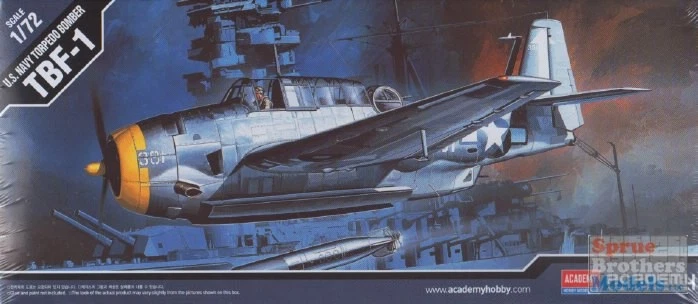 Plastic Model Kit 1/72 Tbf1 Avenger US Bomber Academy 12452